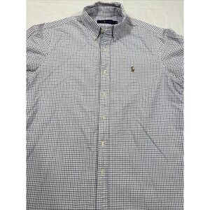 SHIRT Polo Ralph Lauren Men LARGE Flesh Pony Plaid Check L/S Button Down